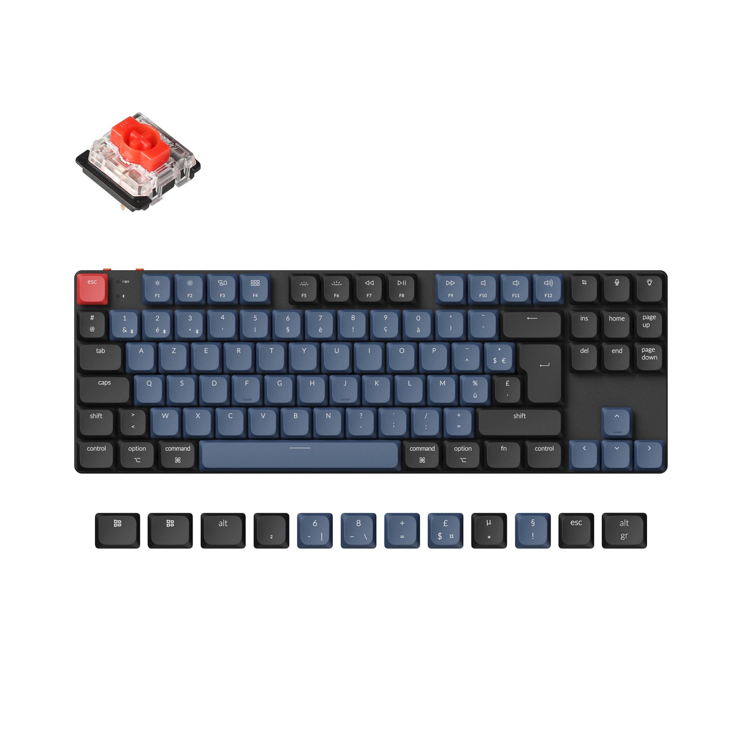 K1 PRO QMK RGB - Sans Fil - 75% - Switch Rouge