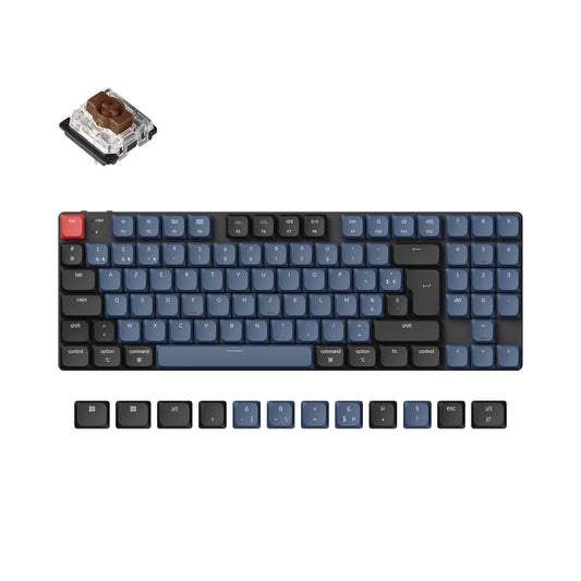 K13 PRO QMK RGB - Sans fil - TKL + NP - Switch Marron