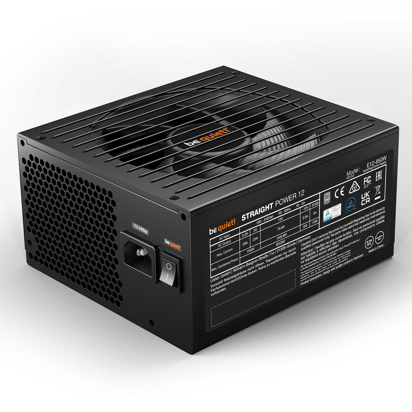 ATX 850W - Straight Power 12 80+ PLAT - BN337